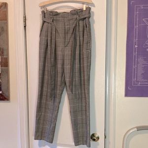 Prince of wales check paper bag trs.